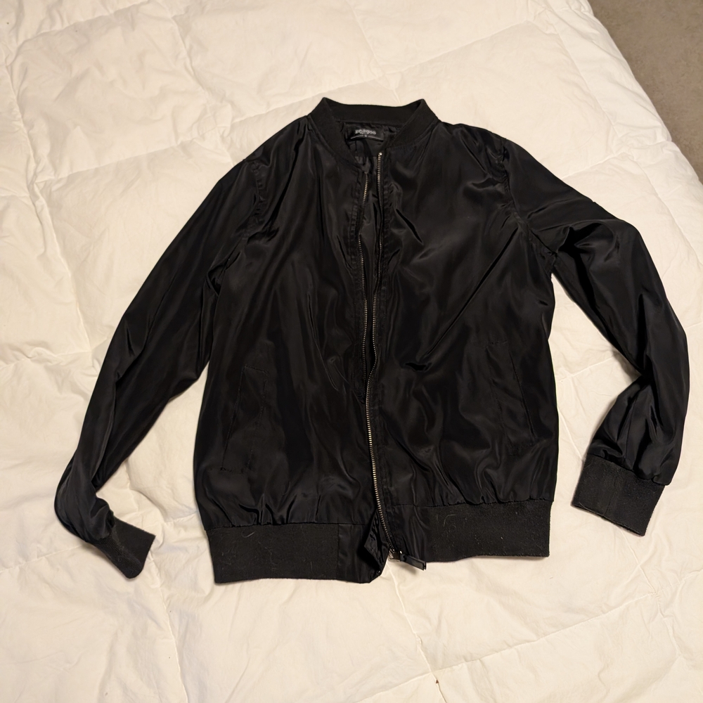 Zeagoo Classic Black Bomber Jacket